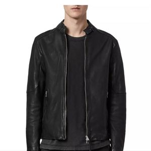 All Saints Men’s Cora leather jacket large